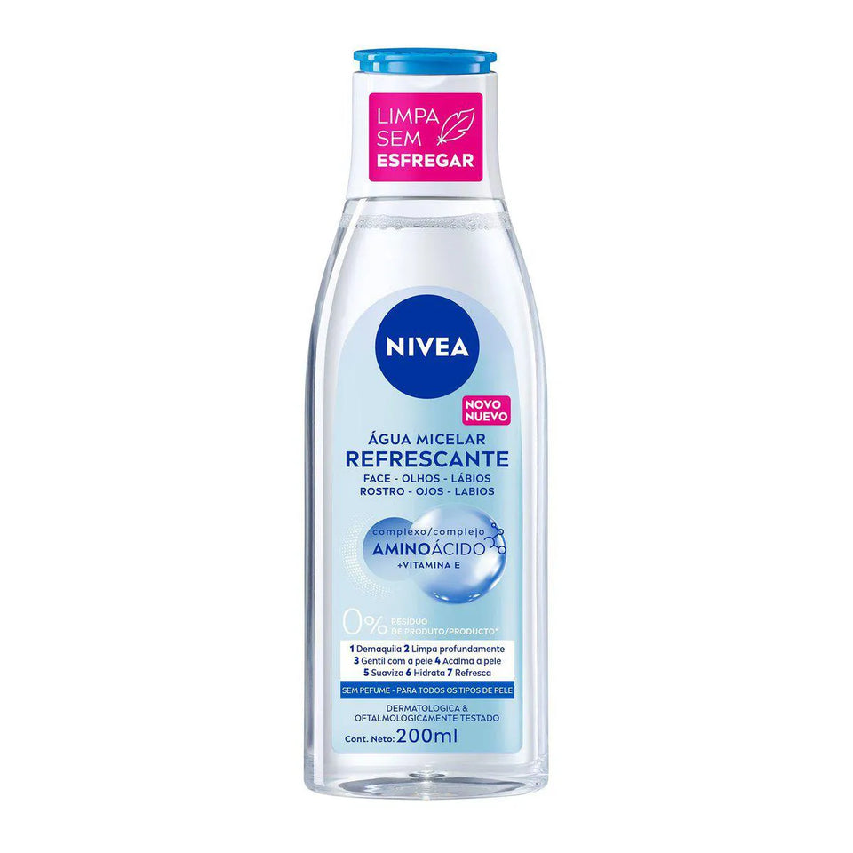 ÁGUA MICELAR FACIAL 7EM1 REFRESCANTE S/ PERFUME 200ML NIVEA