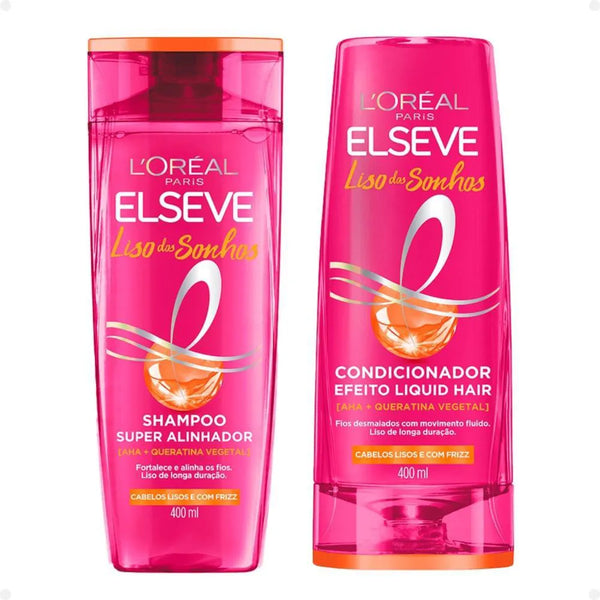 KIT LISO DOS SONHOS SHAMPOO 400ML + CONDICIONADOR 400ML