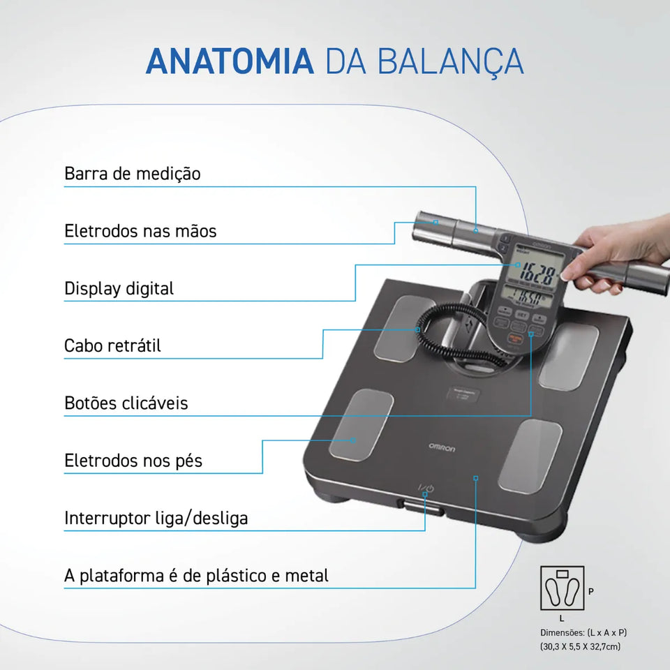 Balança de Bioimpedância de Controle Corporal HBF-514C Omron