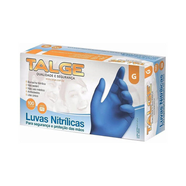 LUVA P/ PROCED. NITRILICA TAM. G S/PÓ CX C/100 TALGE