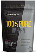 100% PURE WHEY REFIL 900G MORANGO PROBIÓTICA