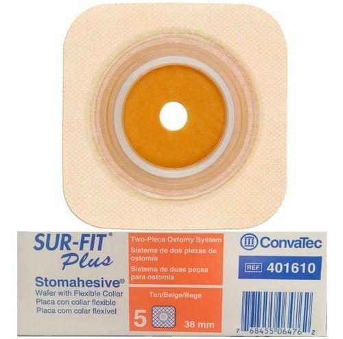 CX C/5 SURFIT PLUS PLACA STOMAHESIVE C/ADESIVO MICROPOSO 38MM CONVATEC