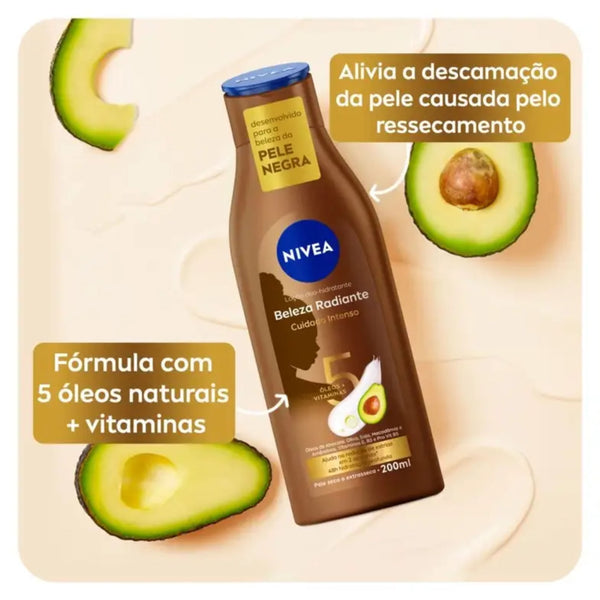 LOÇÃO HIDRATANTE BELEZA RADIANTE PELE NEGRA 200ML NIVEA