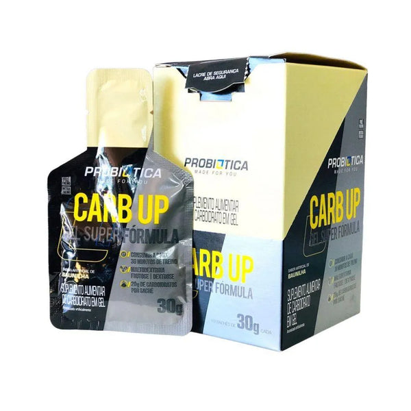 CARB UP GEL SUPER FÓRMULA DISPLAY 10 SACHÊS BAUNILHA V01 PROBIÓTICA
