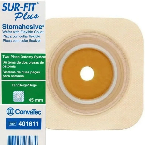 CX c/5x SURFIT PLUS PLACA STOMAHESIVE C/ADESIVO MICROPOSO 45MM CONVATEC