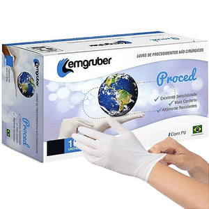 LUVA PROCED. DE LATEX C/ TALCO TAM. G CX C/100 LEMGRUBER