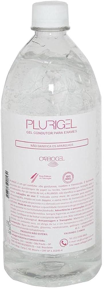 GEL P/ E.C.G/ULTRASSOM FRASCO 1KG TRANSP. PLURIGEL CARBOGEL