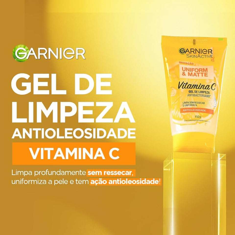 GEL DE LIMPEZA VITAMINA C 150ml + HIDRATANTE FACIAL 85G GARNIER