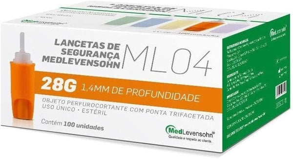 LANCETA DE SEGURANÇA 28G MEDLEVENSOHN