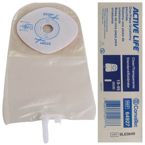 ACTIVE LIFE BOLSA DE UROSTOMIA TRANSP. RECORT. 19-45MM CONVATEC