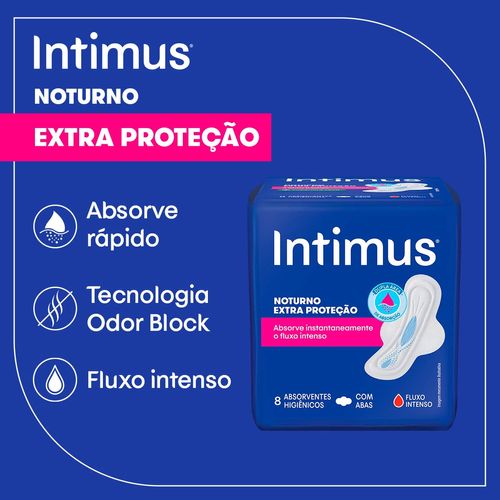 ABSORVENTE INTIMUS NOTURNO PCT C/30 UNIDADES SECA C/ ABAS