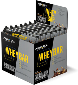 Whey Bar Amendoim 24 un. Probiotica