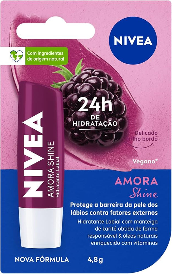LIP CARE HIDRATANTE LABIAL AMORA SHINE 4,8G NIVEA