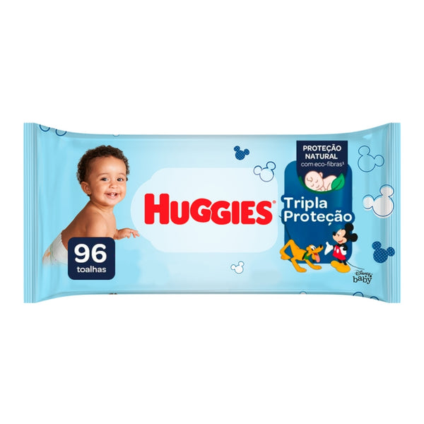 TOALHAS UMEDECIDAS TRIPLA PROTECAO C/ 96UNID. HUGGIES