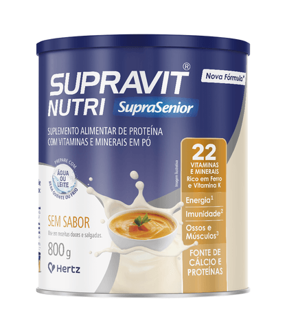 SUPRAVIT NUTRI SEM SABOR LATA 800G - HERTZ