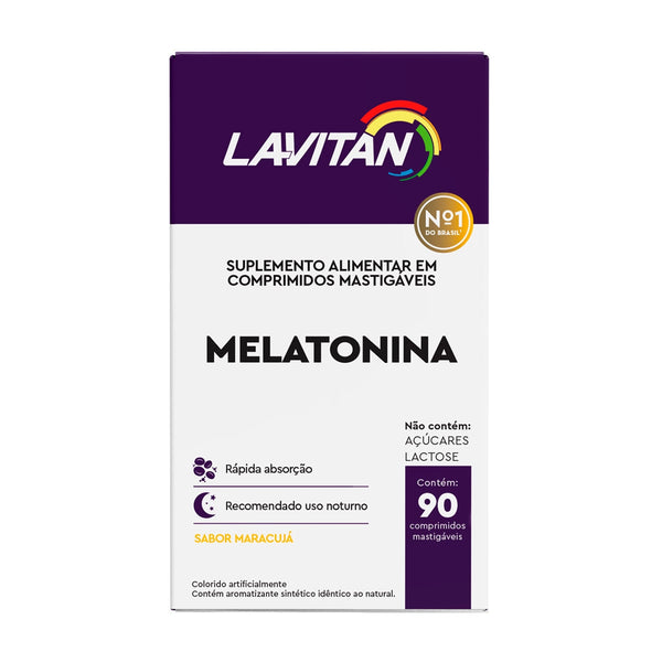 LAVITAN MELATONINA SABOR MARACUJÁ COM 90 COMPRIMIDOS CIMED