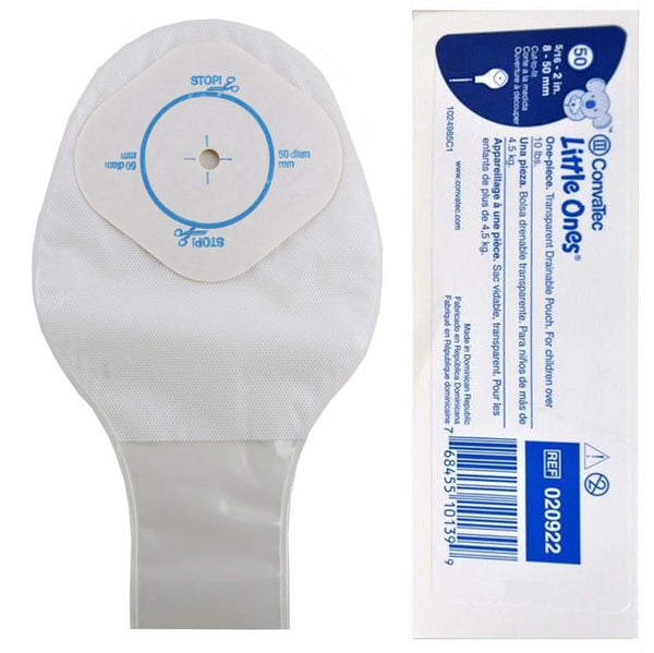 ACTIVE LIFE BOLSA COLOSTOMIA INFANTIL LITTLE ONNES 08-50MM TRANSP. RECORT. CONVATEC