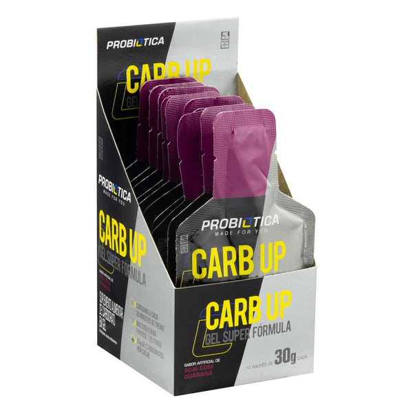 CARB UP GEL SUPER FÓRMULA DISPLAY 10 SACHÊS AÇAÍ COM GUARANÁ V01 PROBIÓTICA