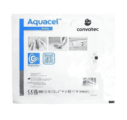 CURATIVO AQUACEL AG+ EXTRA C/ PRATA 15X15CM CONVATEC