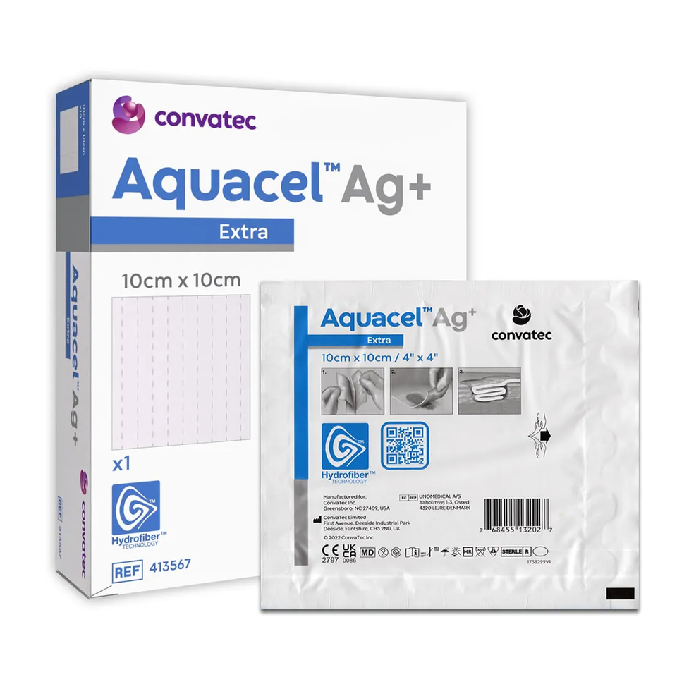 CURATIVO AQUACEL AG+ EXTRA C/PRATA 10X10CM (UNIDADE) CONVATEC
