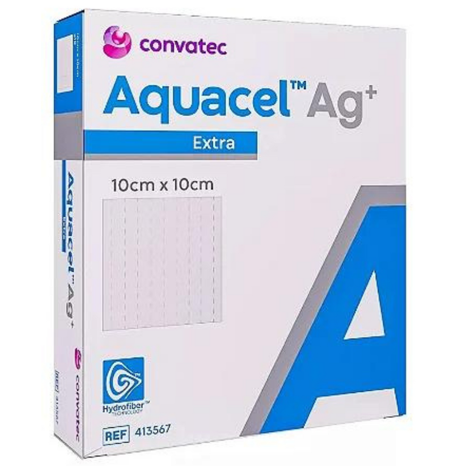 CURATIVO AQUACEL AG+ EXTRA C/PRATA 10X10CM (UNIDADE) CONVATEC