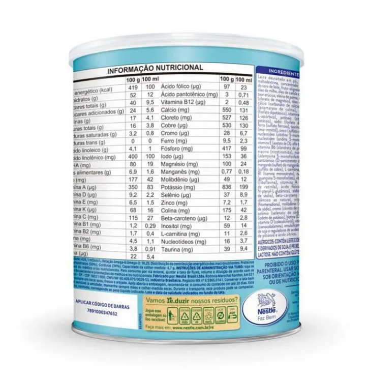 ASCENDA SEM SABOR 800G NESTLE