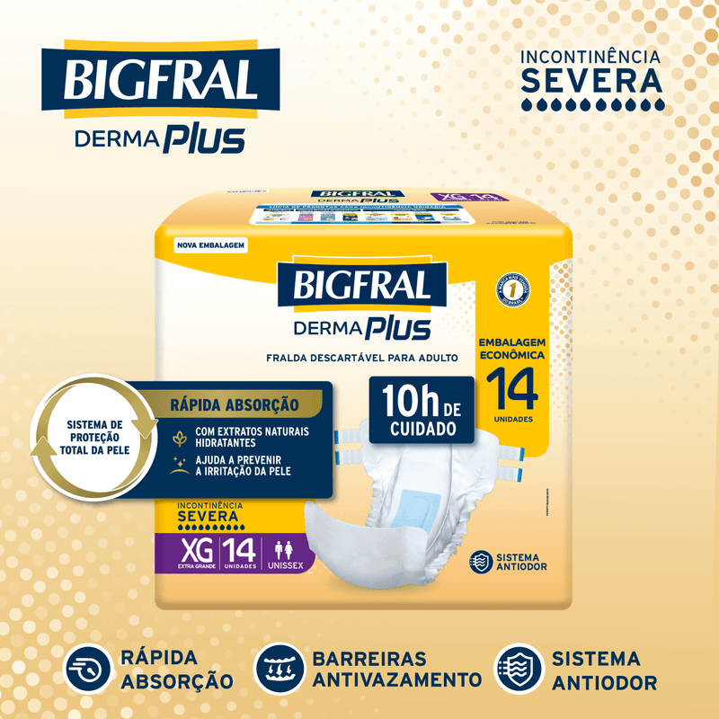 BIGFRAL DERMA PLUS ECONÔMICA XG PCT C/14 UN