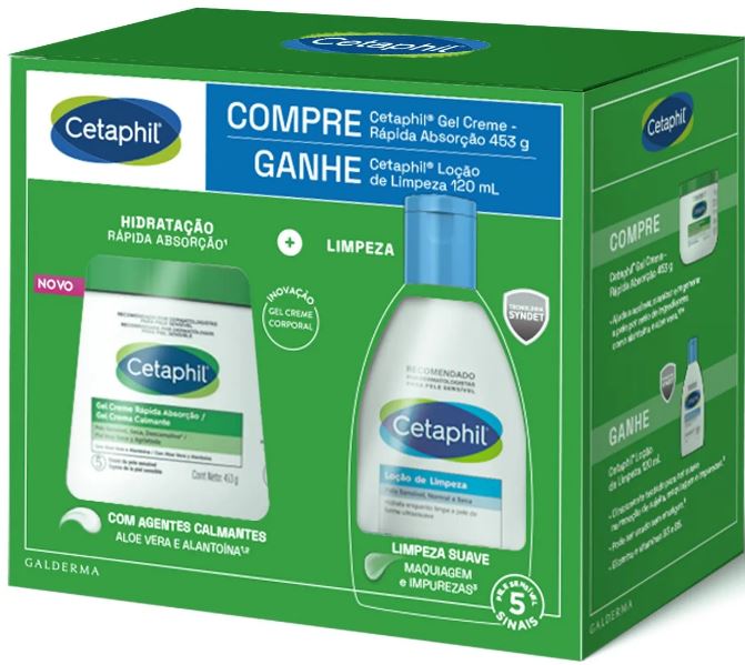 Cetaphil Creme Hidratante 453g + Loção de Limpeza 120ml