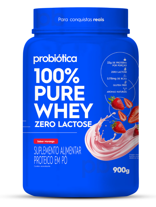 Pure Whey 100% Zero Lactose Pote 900g Sabores Probótica