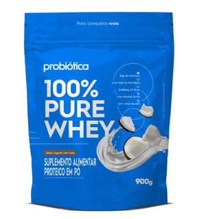 100% Pure Whey Refil 900g Iogurte com Coco Probiotica