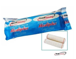 Atadura de Crepom 10cm x 1,80m (13 Fios/cm²) 12un. Mediplus Medi-House