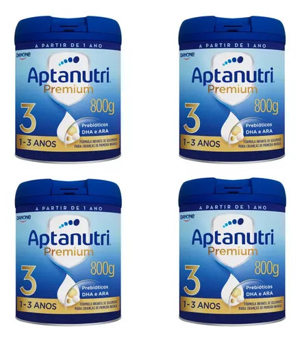 Kit 4x Aptanutri Premium 3 Lata 800g Danone