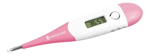Termômetro Clínico Haste Flexível Rosa Dellamed
