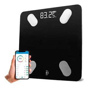 BALANÇA BIOIMPEDÂNCIA C/BLUETOOTH SUPORTA 180KG DELLAMED