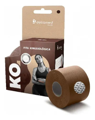 FITA KINESIOLÓGICA KO BROWN SUGAR MARROM DELLAMED