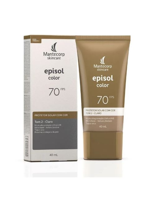 Protetor Solar FPS70 Tom 2 Claro 40ml Episol Color
