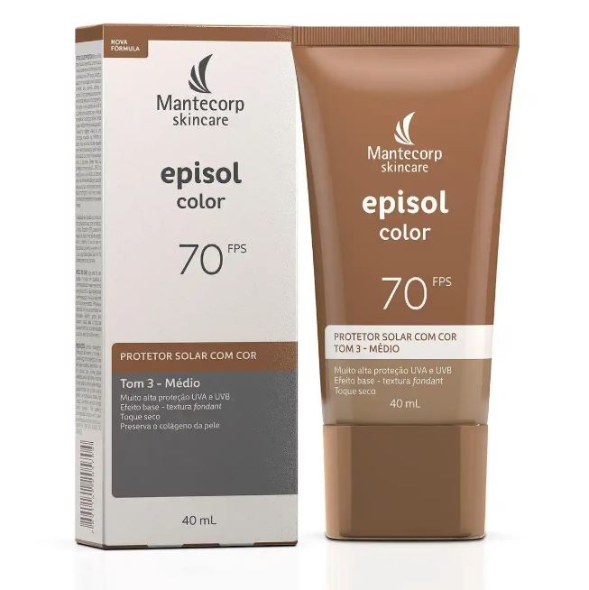 Protetor Solar FPS70 Tom 3 Médio 40ml Episol Color