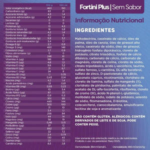 FORTINI PLUS PÓ SEM SABOR LATA 400 GRAMAS