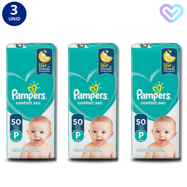 Kit 3x Fralda Pampers Confort Sec
