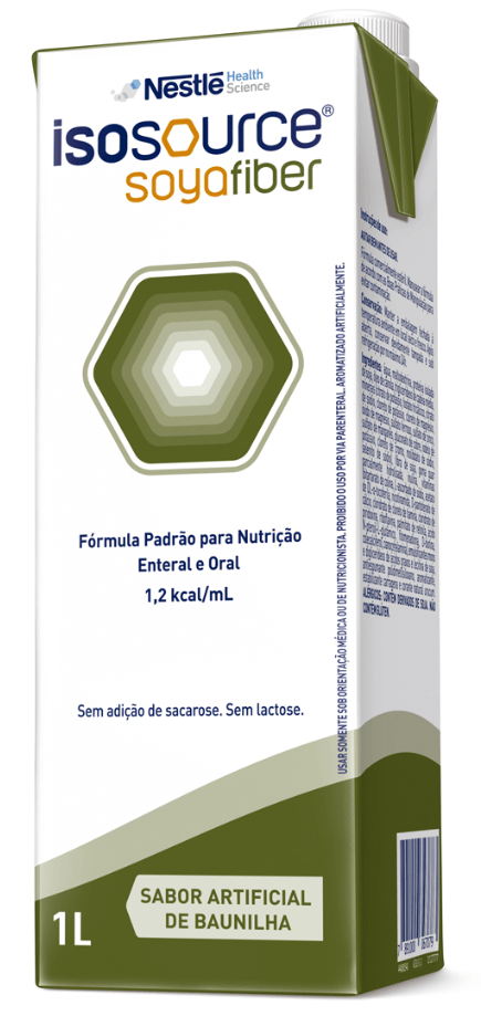 Isosource Soya Fibras Sabor Baunilha Sistema Aberto 1L Nestlé