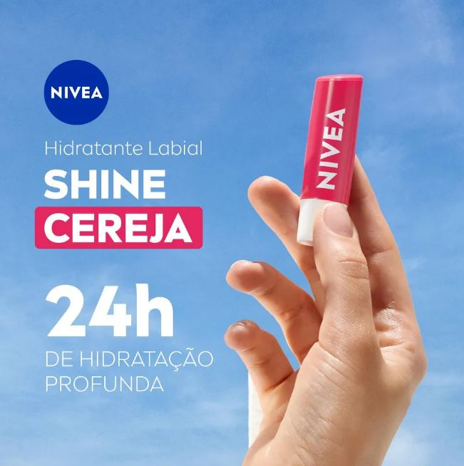 LIP CARE HIDRATANTE LABIAL CEREJA SHINE 4,8G NIVEA