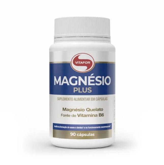 Magnésio Plus Suplemento Alimentar 90 Cápsulas de 690MG Vitafor
