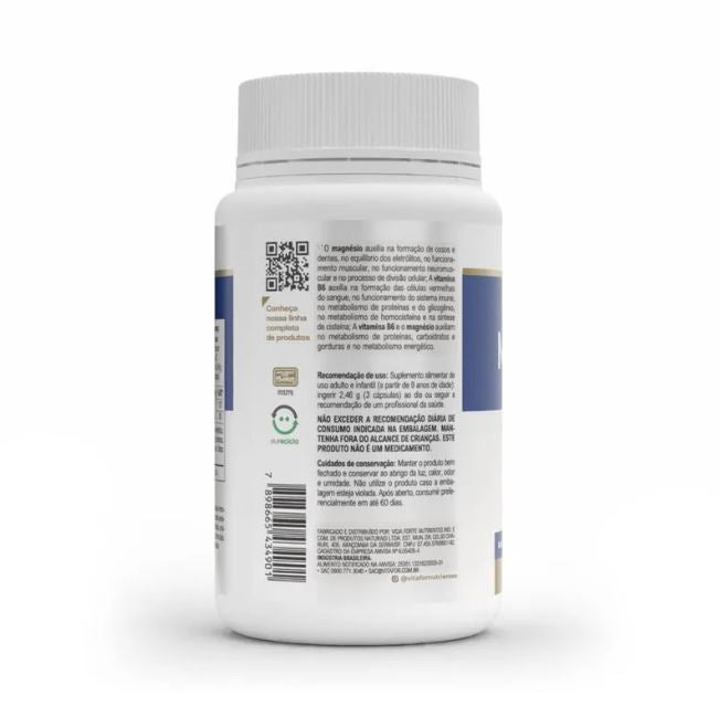 Magnésio Plus Suplemento Alimentar 90 Cápsulas de 690MG Vitafor