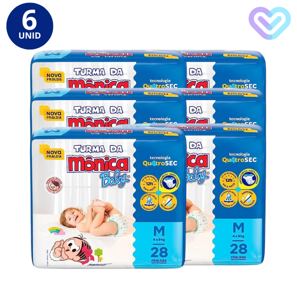 KIT 6X TURMA DA MÔNICA FRALDA JUMBO