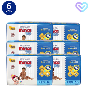 KIT 6X TURMA DA MÔNICA FRALDA JUMBO