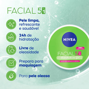 FACIAL CREME HIDRATANTE 5 EM 1 GEL POTE 100G NIVEA