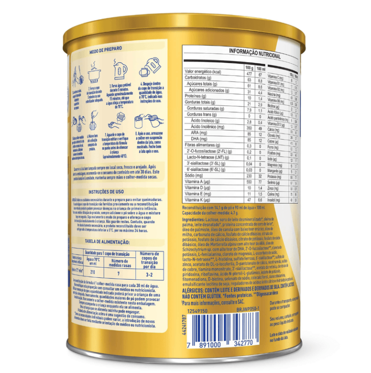 FORMULA INFANTIL NANLAC SUPREME NESTLE- 1 A 3 ANOS 800G