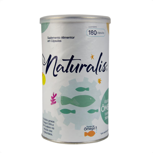 Óleo de Peixe Ômega 3 Tradicional 180 Cápsulas Naturalis
