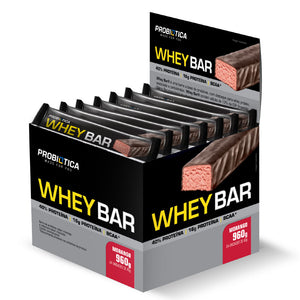 WHEY BAR MORANGO 24 UN V01 PROBIÓTICA