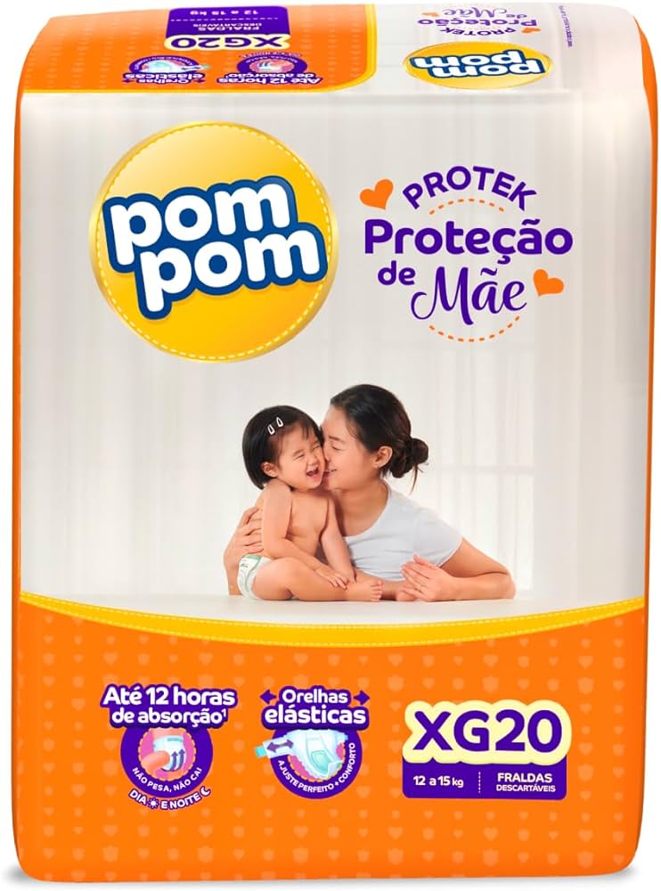 FRALDA DESCARTÁVEL POM POM PROTEK PROTEÇÃO DE MÃE